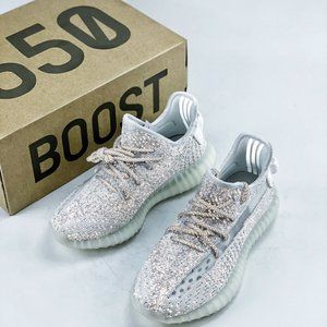Yeezy 350 V2 Boost Men's Sport Shoes White Static Reflective Size US 8